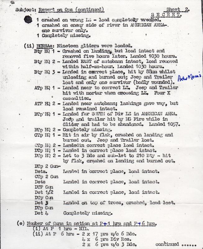 3 Airlanding ATk Batt RA Report on Ops 18 April 1945 pg 2