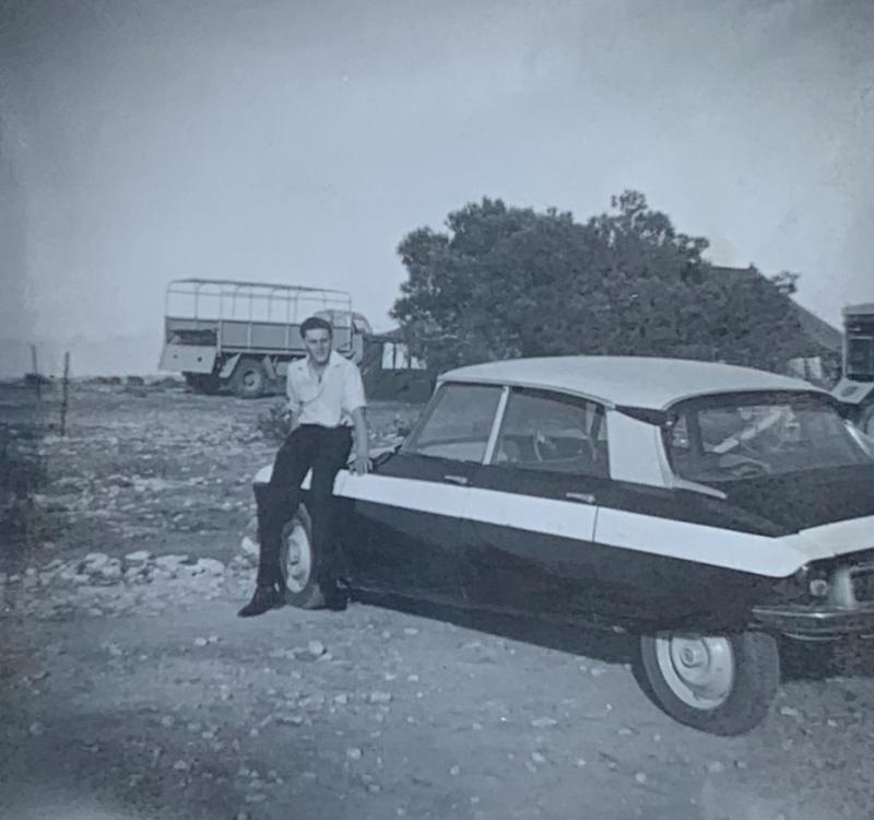 OS Michael with Citroen DS in Dhekelia, April 1963.