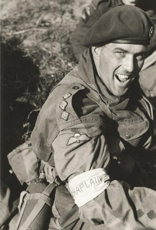 OS Chaplain Menzies after capture at Arnhem 1944.  Photo made by German Kriegsberichter Lieutenant Seuffert
