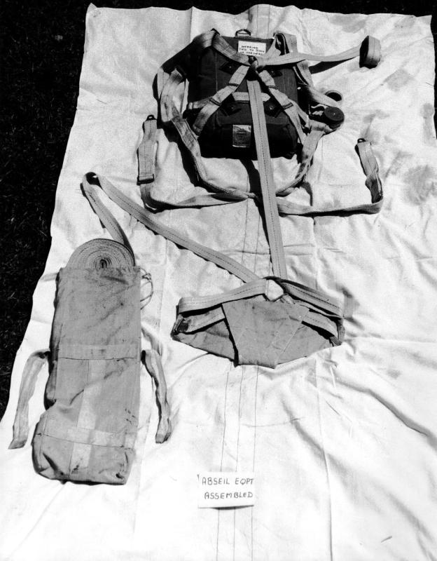 Image from Airborne Assault Archives showing abseil equipment