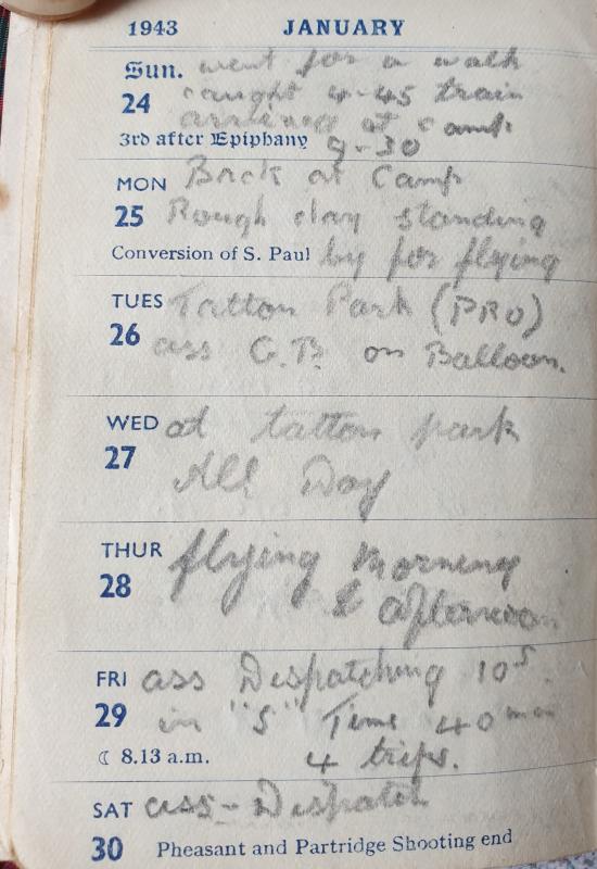 OS January 1943 Diary entry Sgt S David