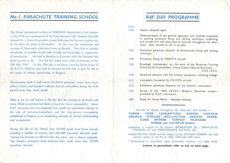 OS RAF Ringway Open Day Programme 1945 pg 2