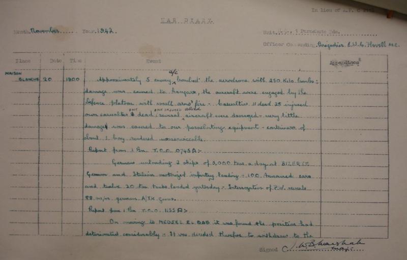 OS 1 Para Bde HQ. War Diary. 20 Nov 1942 (2).JPG