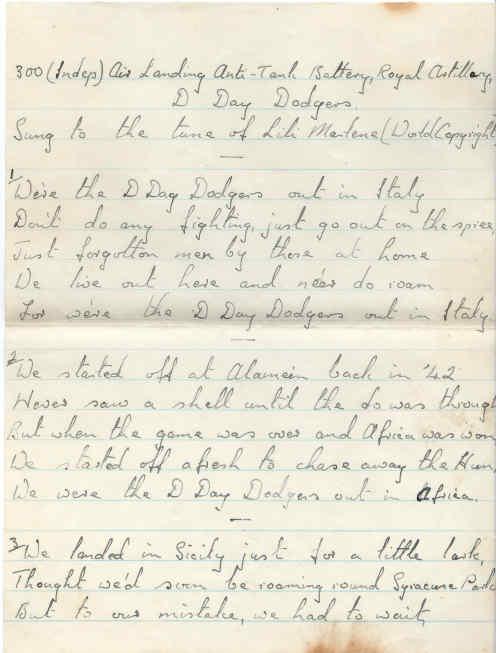 PD D Keeler letter to his father 17 March 1945 DDay Dodgers 2