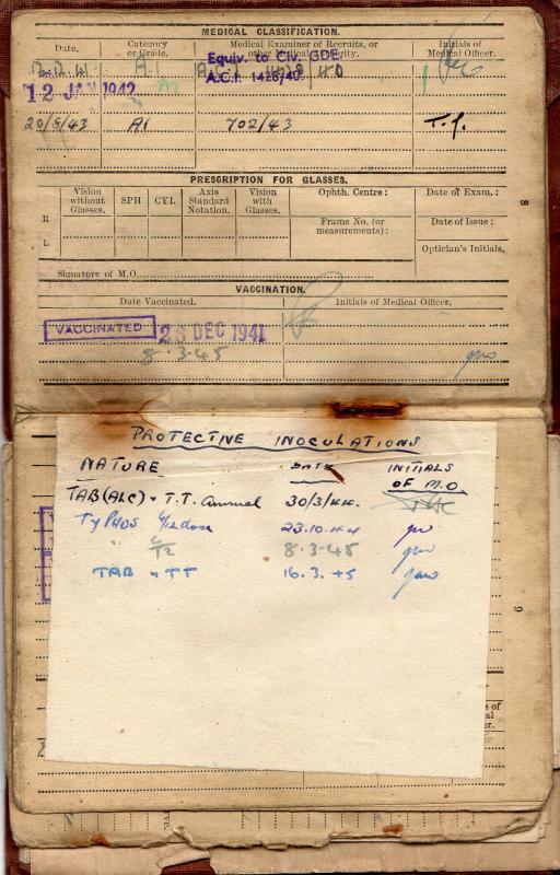 AA Pte J Montgomery Pay Book 5