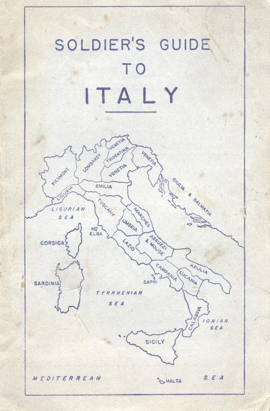 OS Soldier's Guide to Italy. Issued to Sapper Tony Wann 9th Fld Coy (Airborne) RE prior to Op Husky