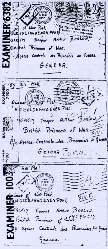 OS Arthur Barlow POW Letter