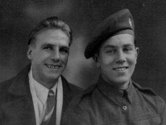 OS Richard Bruce with a friend, John Falls 1940