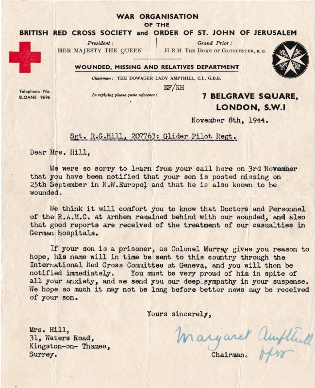 OS Reg Hill GPR Red Cross Letter