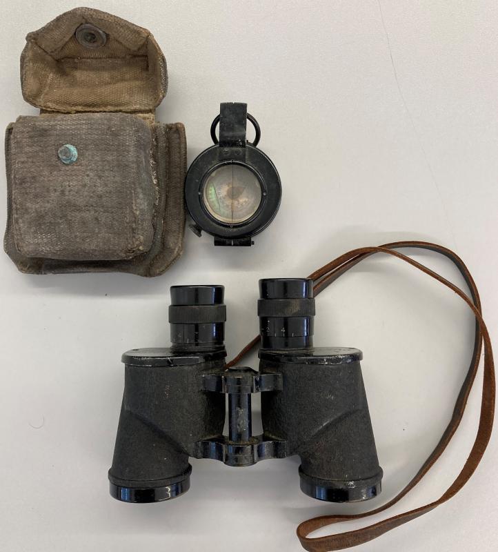Colour image of the compass and binoculars of FG Tansley