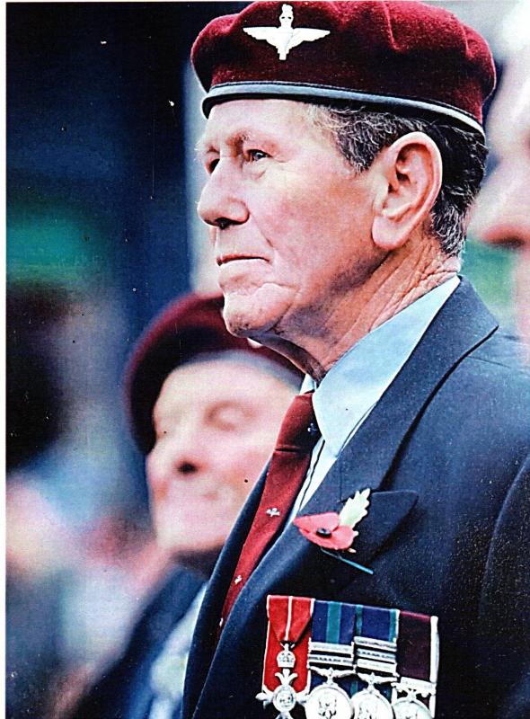 Colour profile image of Major (Retd) Fred Graham at a commemorative event.