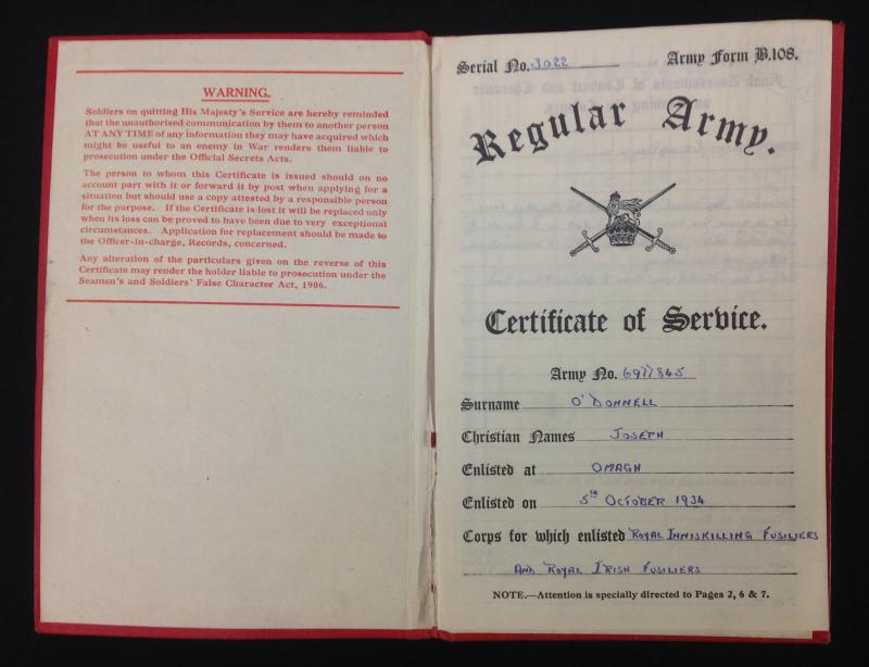 Joseph O'Donnell certificate of service