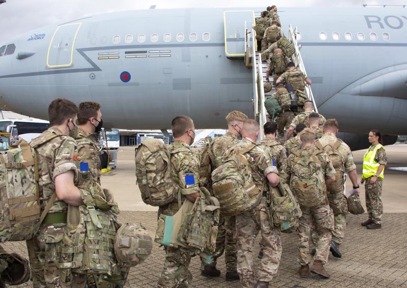 OS UK Forces deploying a RAF Voyager destined for Kabul Op Pitting 