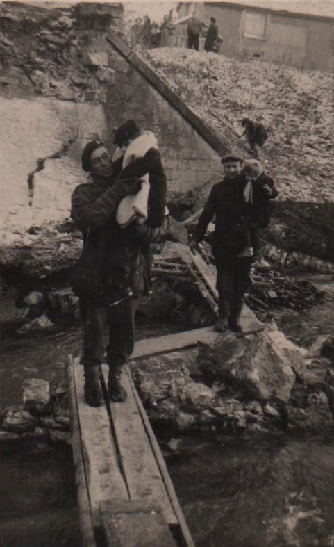 OS Frederick Storr rescuing children in the Ardennes