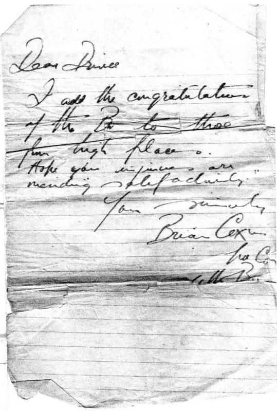 OS John C Driver's CO Note Re MM