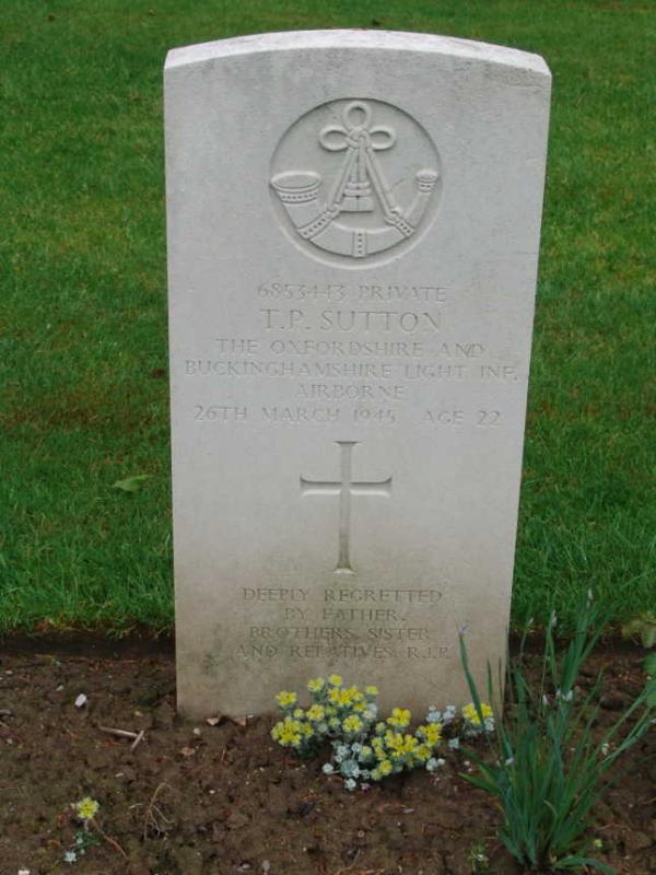 OS Gravestone of Thomas P Sutton