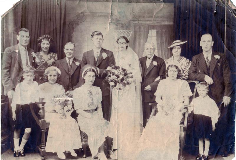 OS William H Tanner wedding picture July 1938 Islington, London