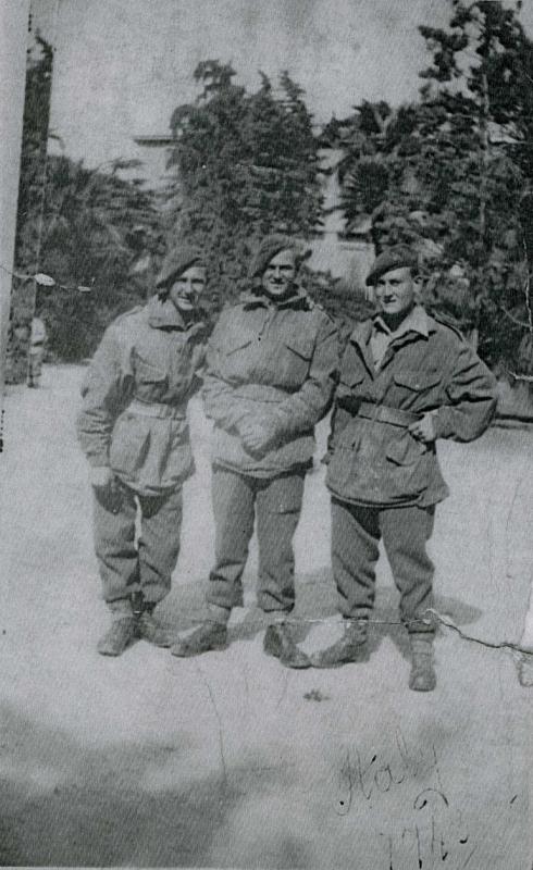OS Tpr's F Mann, J Pearce & G Fergus in Bari, Italy 1943