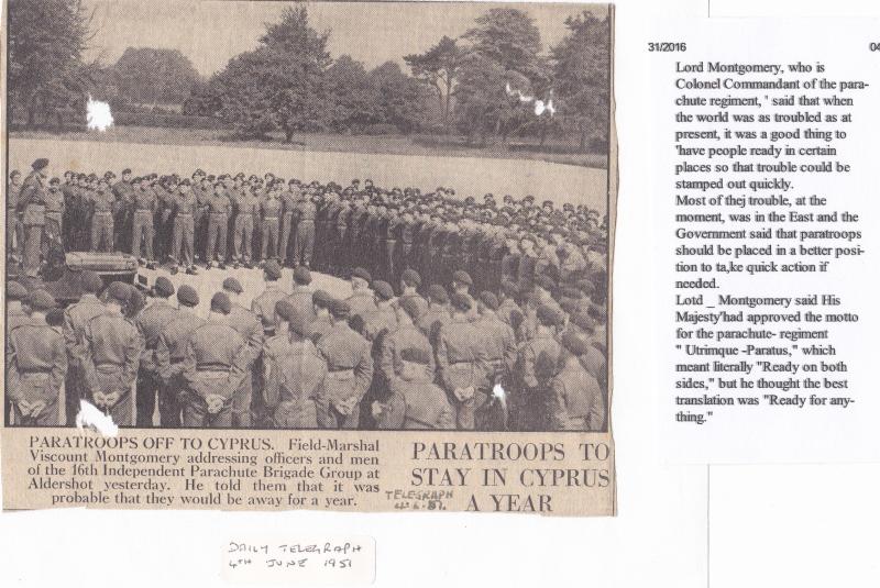 OS 1951-06-02 Montgomery addresses, Paras, Aldershot