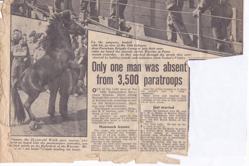OS 1951-06-05 #h Skytroops embark HMS Triumph,(Daily Graphic, bottom of page)
