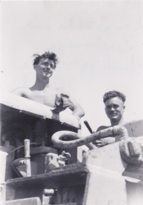 OS 1952-03-18 Ptes Ken Stobbs & Burbridge MT Platoon,3 Para, Shandur Camp, Fayid, Egypt,