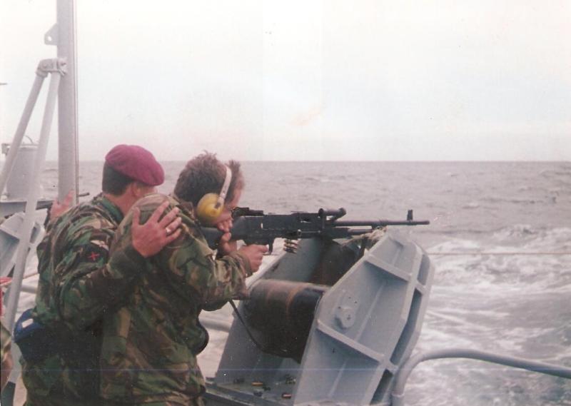 OS Alderney Exercise and GPMG live firing into sea-Circa 1988  2