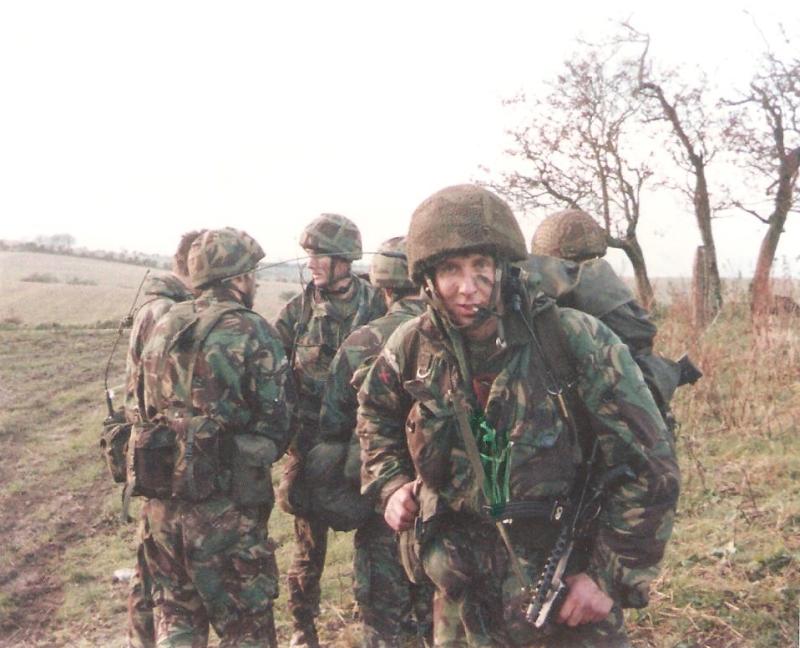 OS LCpl Simpson MFC prior move to attack Iimber Village Salisbury Plain 1992