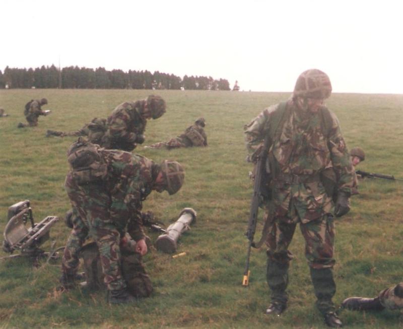 OS Milan & Rifle Company move to attack Imber Village Salisbury Plain 1992  3