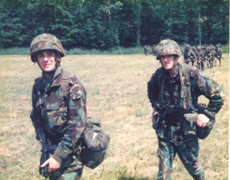 OS Pte Spike Hunter & Sgt Tony Swartz- Hammelburg Fibua location circa 1989 West Germany