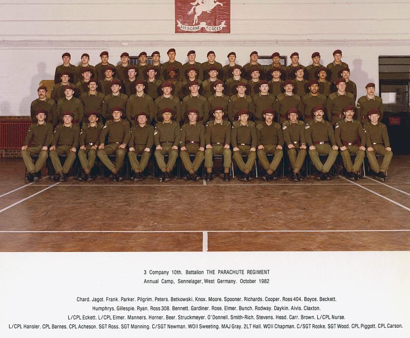 OS 3 Coy 10th Battalion, Annual camp, Germany October 1982