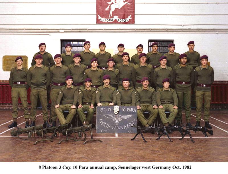 OS 8 Pln, 3 Coy, 10th Bn Annual camp Sennelager, W.Germany Oct 1982