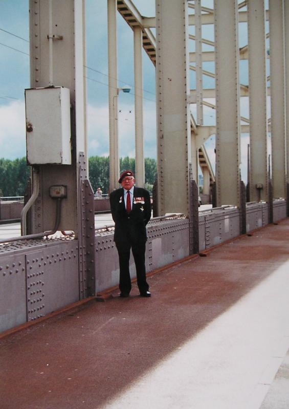 OS Sgt. Gordon T.P. Strong on Arnhem Bridge 1990s