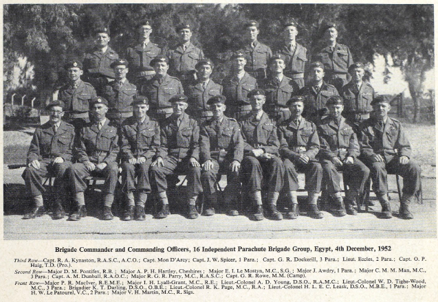 OS 16 Para Bde Officers Egypt 4 December 1952