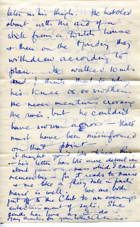 OS Letter written by Alan Bush's sister describing Alan's involvement at Arnhem page 4