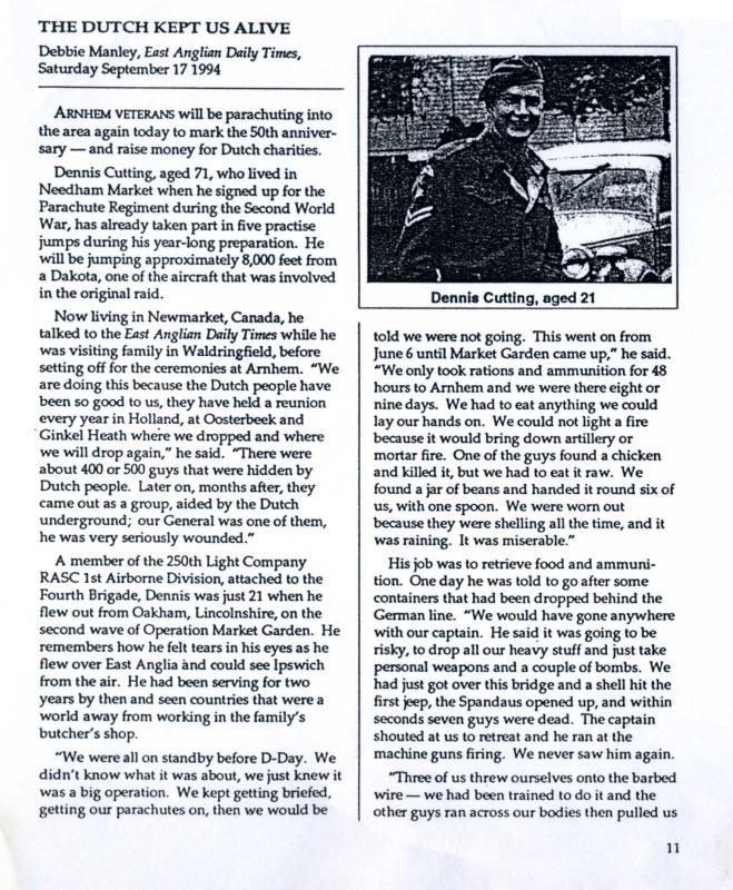 Newspaper article ref Dennis Cutting. 17 Sep 1994 | ParaData