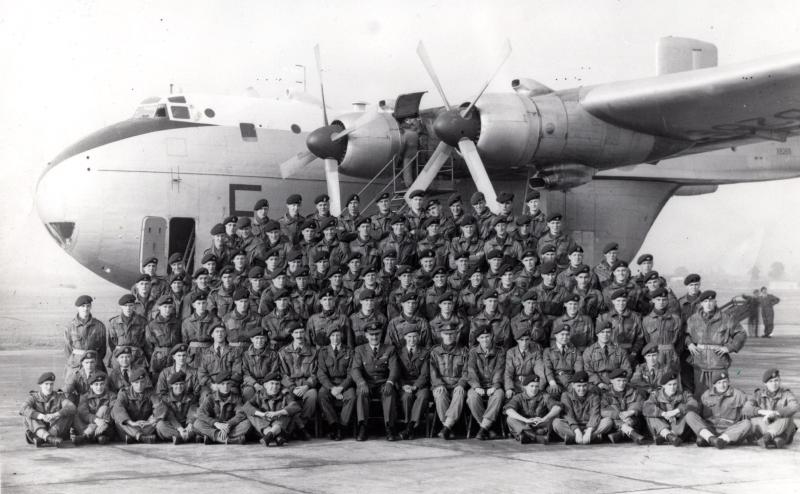 AA Beverly XB285 trainees at parachute school, october 1956