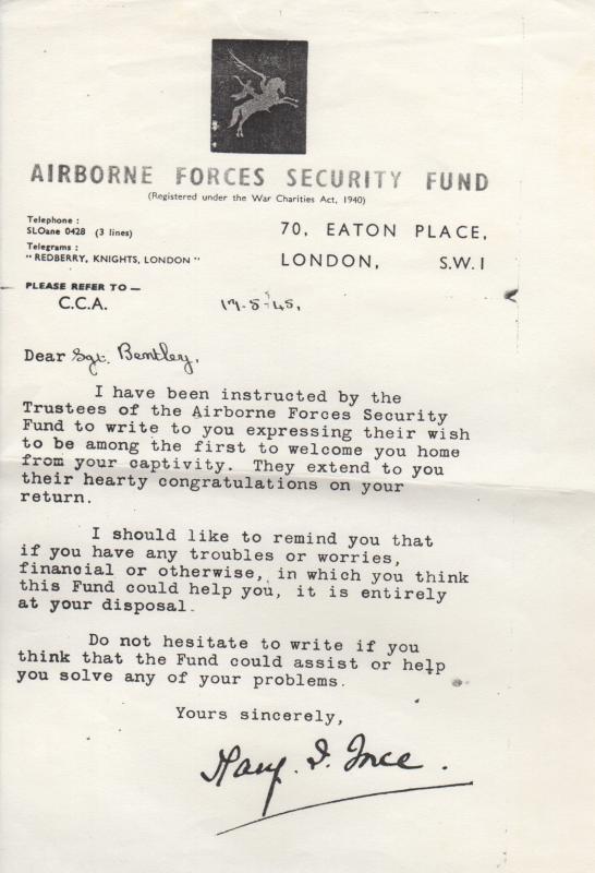 AA Airborne Security Funds Letter May 1945