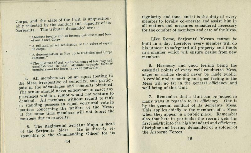 OS Sgt.E.Hewitt. AAC Holding Bn. Mess Rules. 1946 (9)