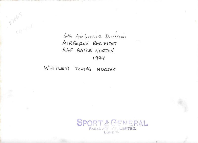 OS Reverse of Whitleys towing Horsas 1944