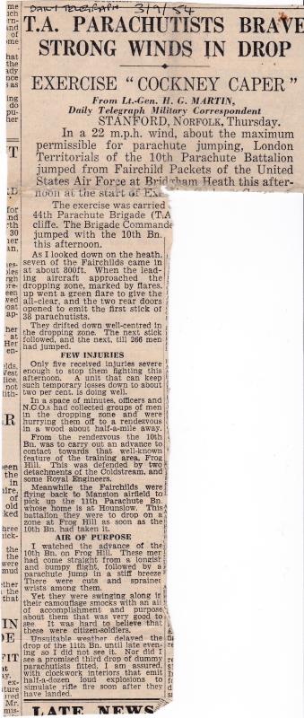 OS Cockney Caper Norfolk newspaper cutting 1954 X  page 3