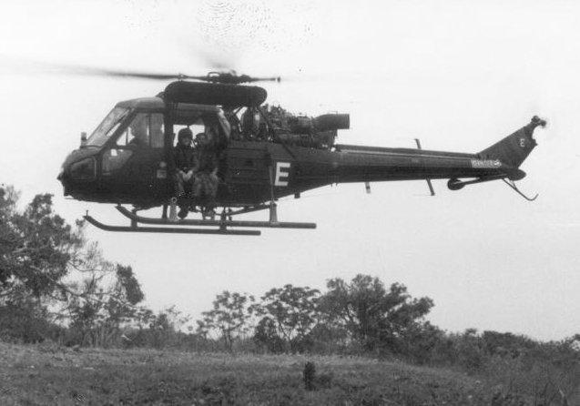 OS Scout Helicopter Hong Kong 1980  black and white