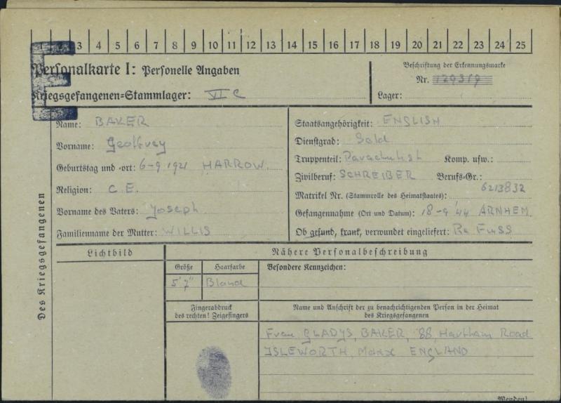 OS German POW Records for George Baker 7