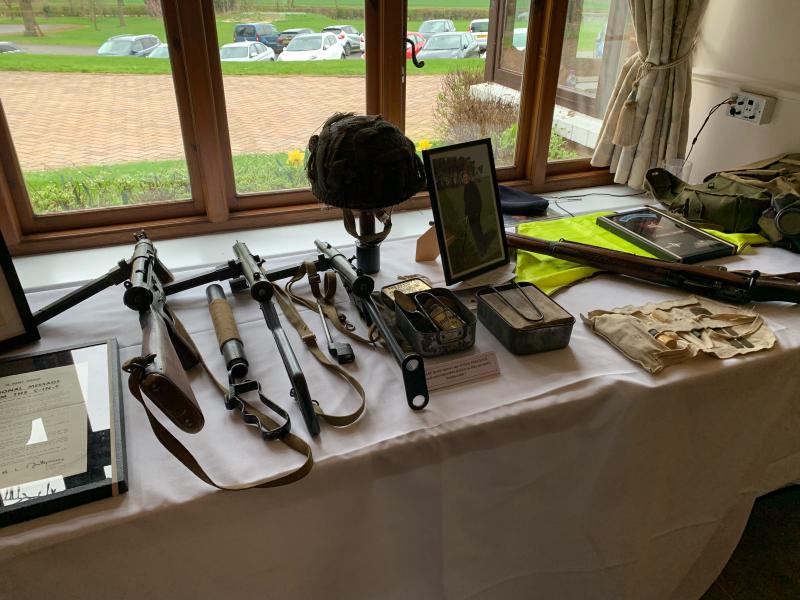 OS WW2 Airborne weapons and kit display 1