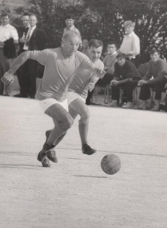 AA Sir Stanley Matthews plays for 3 PARA football team Malta 1969