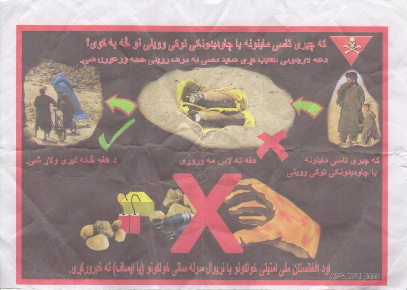 AA Afghan UXB warning leaflet 2