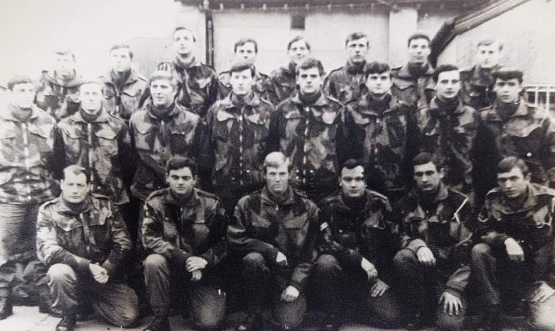 OS R Ramsey second in from left on top row NI 1971 5 Pltn B Coy 3 Para Ballymurphy.