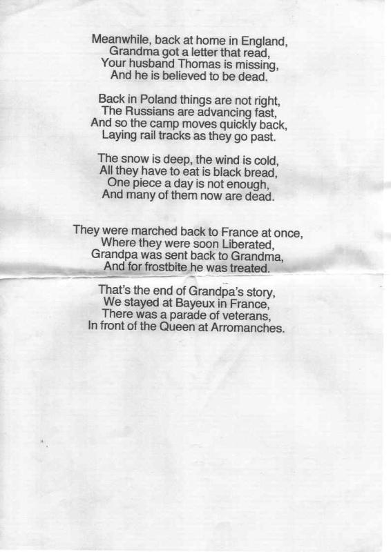 OS A poem written by the grand daughter of Thomas l Bentley pg2