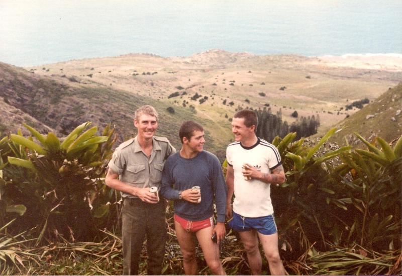 OS Sean Walker and friends on Ascension Island mountain top