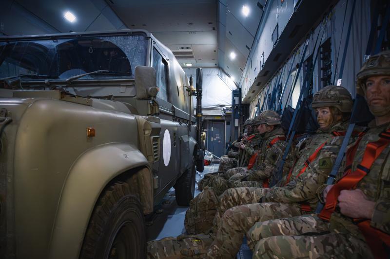 OS Land Rover and medics onboard A400
