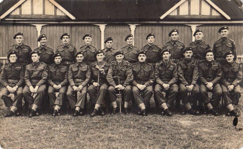 1 Para Officers and Sgts from HQ Coy, Bourne, Lincs, Aug 1945
